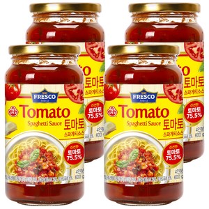 오뚜기프레스코 토마토 스파게티소스, 600g, 4개