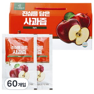 비타할로 진심을 담은 사과즙, 80ml, 60개