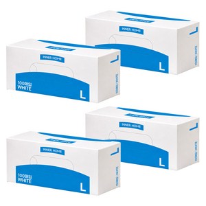 이너홈 니트릴장갑 100p, 화이트, L, 4개