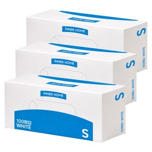 이너홈 니트릴장갑 100p, 화이트, S, 3개