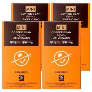 커피빈 캡틴 아메리카노 원두커피믹스, 900mg, 90개입, 4개