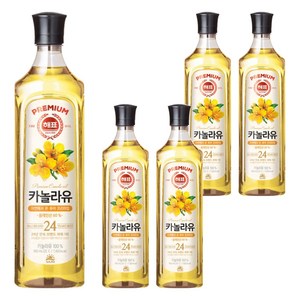 해표 카놀라유, 900ml, 5개