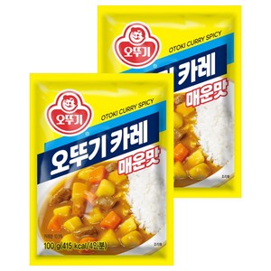 오뚜기 카레 과립형 매운맛, 100g, 2개