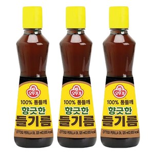 오뚜기 향긋한 들기름, 320ml, 3개
