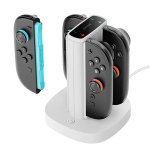 조이트론 라운드 차징독 닌텐도용 충전기, 화이트, 1개, SW2-CHARGER02