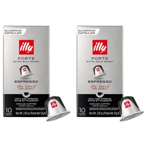 일리 엑스트라 볼드 로스트 에스프레소 그라운드 네스프레소 호환 캡슐커피, 5.7g, 10개입, 2개