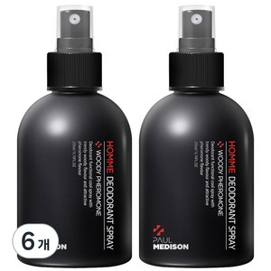 폴메디슨 옴므 데오드란트 스프레이 우디 페로몬향, 200ml, 6개