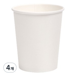 대경상사 홈카페 무지 종이컵 300ml, 100개입, 4개
