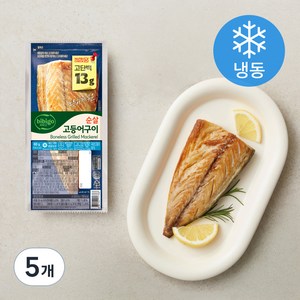 비비고 순살 고등어 구이 (냉동), 5개, 60g