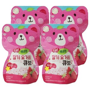 오가닉스토리 푸름맘 요거트 큐브, 4개, 새콤한 딸기맛, 16g