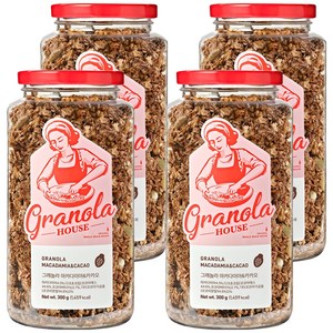 그래놀라하우스 그래놀라 마카다미아 앤 카카오, 300g, 4개