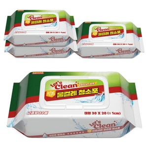 렛츠클린 물걸레청소포 고급형, 4개