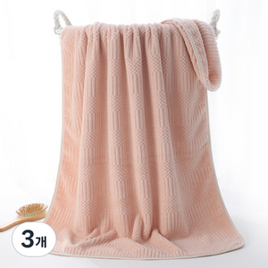 소니오 소프트 데일리 바스 비치타월 70 x 140 cm, 01 라이트핑크, 3개