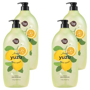 샤워메이트 프레시 바디워시 유자, 1.2kg, 4개