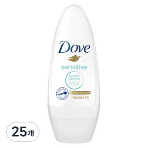 도브 센서티브 롤온 데오드란트, 40ml, 25개