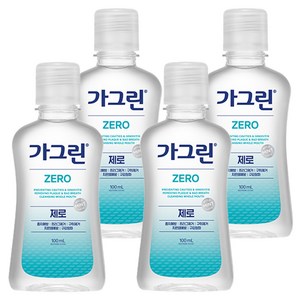 가그린 제로 구강청결제, 100ml, 4개