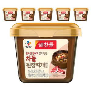 해찬들 물로만 끓여도 깊고 진한 차돌 된장찌개 양념, 450g, 6개