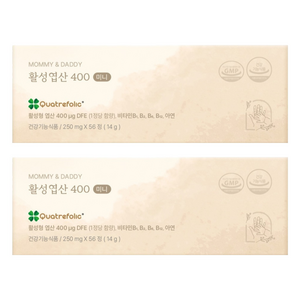마미앤대디 활성엽산 400 미니 14g, 56정, 2개