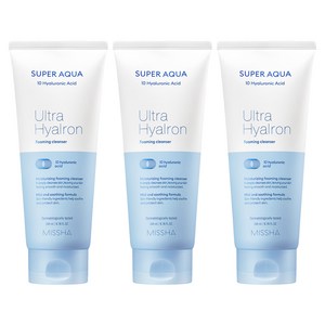미샤 수퍼 아쿠아 울트라 히알론 포밍 클렌저, 200ml, 3개