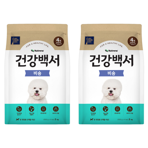 뉴트리나건강백서 강아지 기능성 사료, 비숑, 2kg, 2개