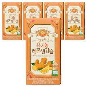 홀베리 그대로 짜낸 유기농 레몬 생강즙 14p, 210g, 5개