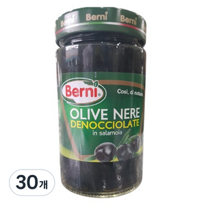 Berni 씨없는 블랙 올리브, 30개, 290g