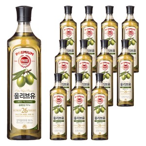 해표 압착 올리브유, 900ml, 12개