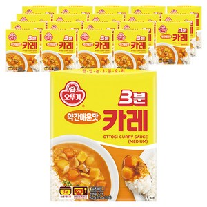 오뚜기3분 카레 약간매운맛, 200g, 20개