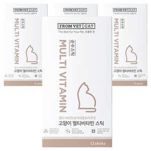 프롬벳 고양이 순수스틱 멀티비타민, 12회분, 종합영양제, 4개