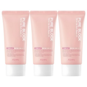 어퓨 퓨어 블록 톤업 선베이스 이엑스 SPF50+ PA+++, 50ml, 3개