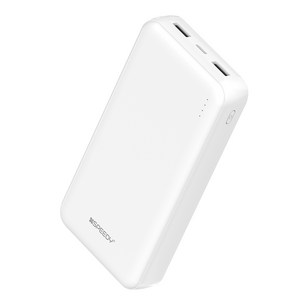 스피디 슬림 듀얼 20000 보조배터리 + C타입 케이블, 화이트, SPE-B22PCPPB200A