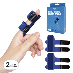 바디큐 닥터스 손가락 고정 보호대 2p, 2세트, 블루