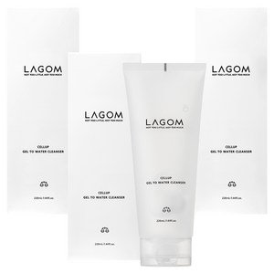 라곰 셀럽 젤 투 워터 클렌저, 220ml, 3개