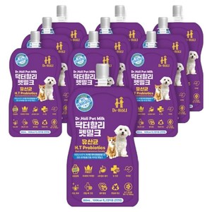 닥터할리 반려동물 펫밀크 전연령, 유산균, 180ml, 10개