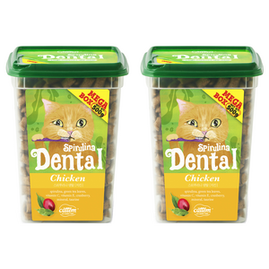 캣템 고양이 스피루리나 덴탈 간식, 치킨, 500g, 2개