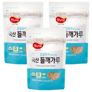 햇님마을 껍질벗긴 국산 들깨가루, 100g, 3개