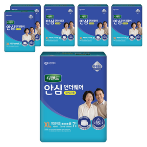 디펜드 남녀공용 안심 언더웨어 성인기저귀 장시간용, 특대형, 7개입, 6개