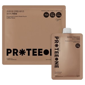 프로티원 단백질 쉐이크 파우치 커피맛 7p, 280g, 1개