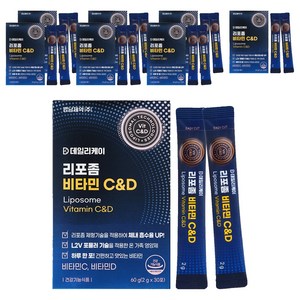 경남제약 데일리케이 리포좀 비타민C&D 30포, 60g, 8개