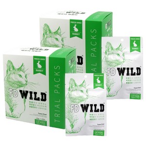 에프디와일드 전연령 고양이 동결건조 사료, 토끼, 100g, 2개