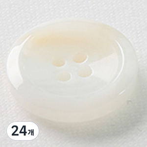 HR빅버튼 각시봉 단추 23mm, 화이트, 24개