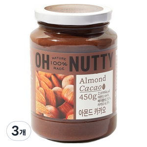 오넛티 아몬드 카카오 스프레드, 450g, 3개