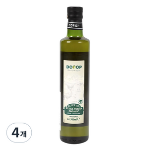 디쿱 유기농 냉압착 엑스트라버진 올리브유, 500ml, 4개