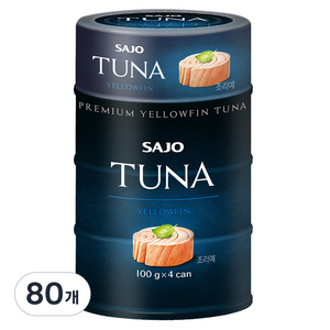 사조 프리미엄 황다랑어 참치, 100g, 80개