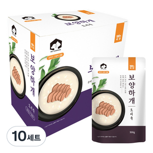 펫러닝 생후 3개월 이후 반려동물 보양하개 죽 10p, 오리, 1kg, 10세트