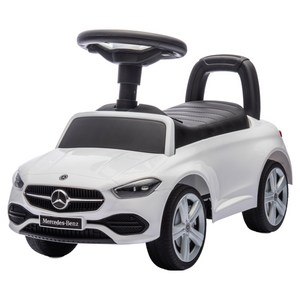 펀엔베이비 벤츠 C Class 무소음붕붕카, 화이트 + 블랙, 1개