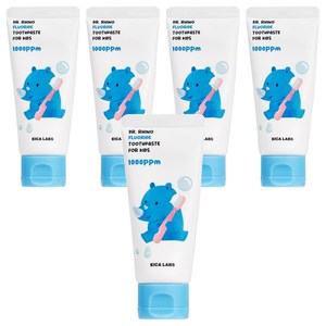 에이카랩스 코뿔소 어린이 불소 치약 청포도향, 60g, 5개