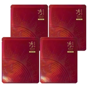 수려한 레드 진생 주름 마스크, 4개, 1개입
