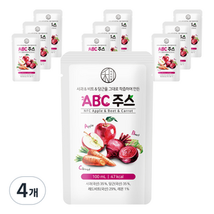 바로이즙 ABC 주스 10p, 100ml, 4개