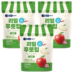 베베쿡 리얼푸룻칩 사과, 12g, 3개